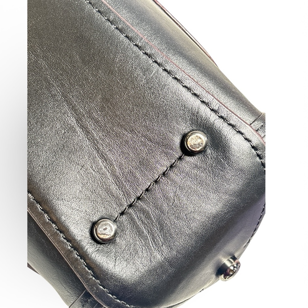 Coach Black Floral Appliqué Shoulder Bag with Gunmetal Hardware - Picture 9 of 9